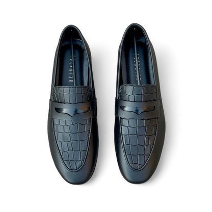 BLACK COBR- SLIP ONS