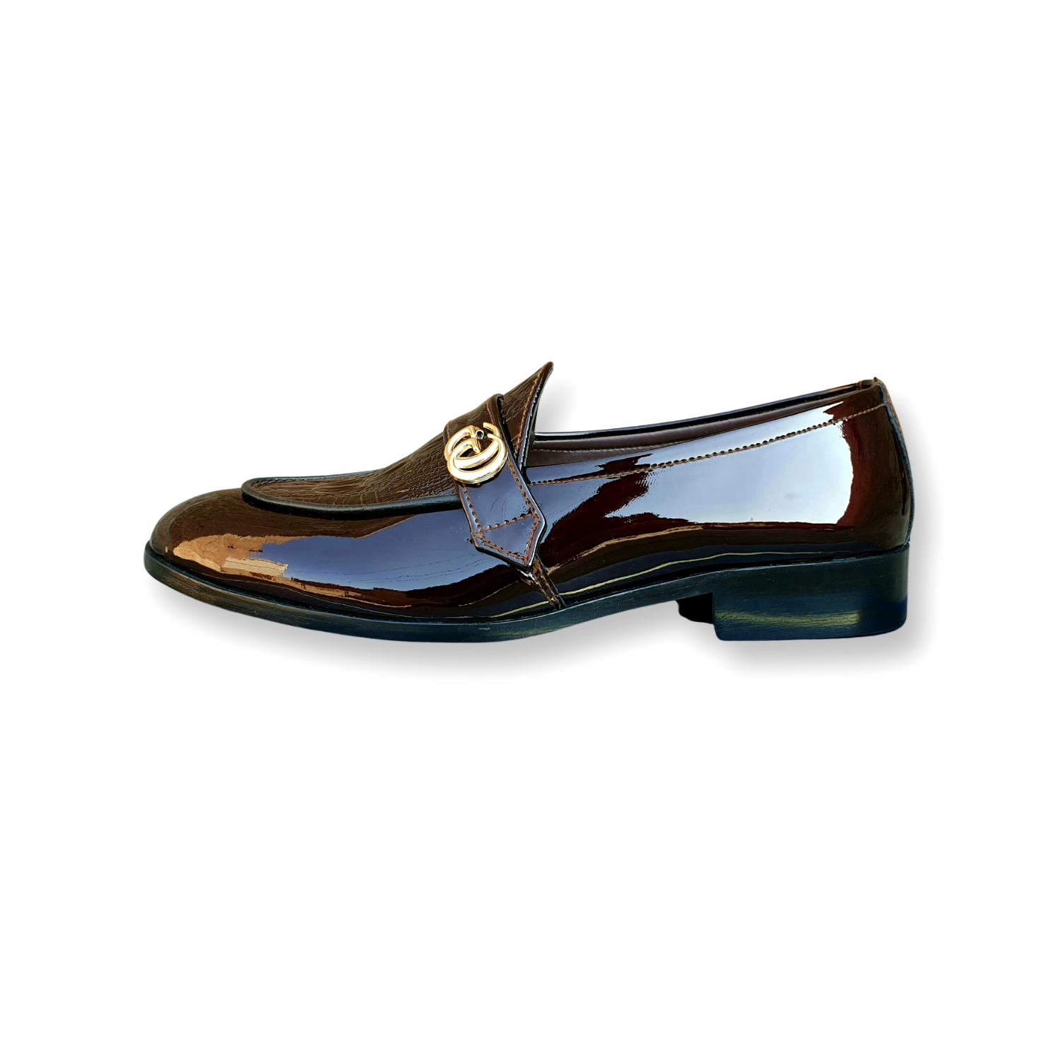 PATEN SLIP ONS - GG - BLACK
