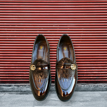 PATEN SLIP ONS - GG - BLACK