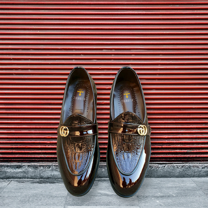 PATEN SLIP ONS - GG - BLACK